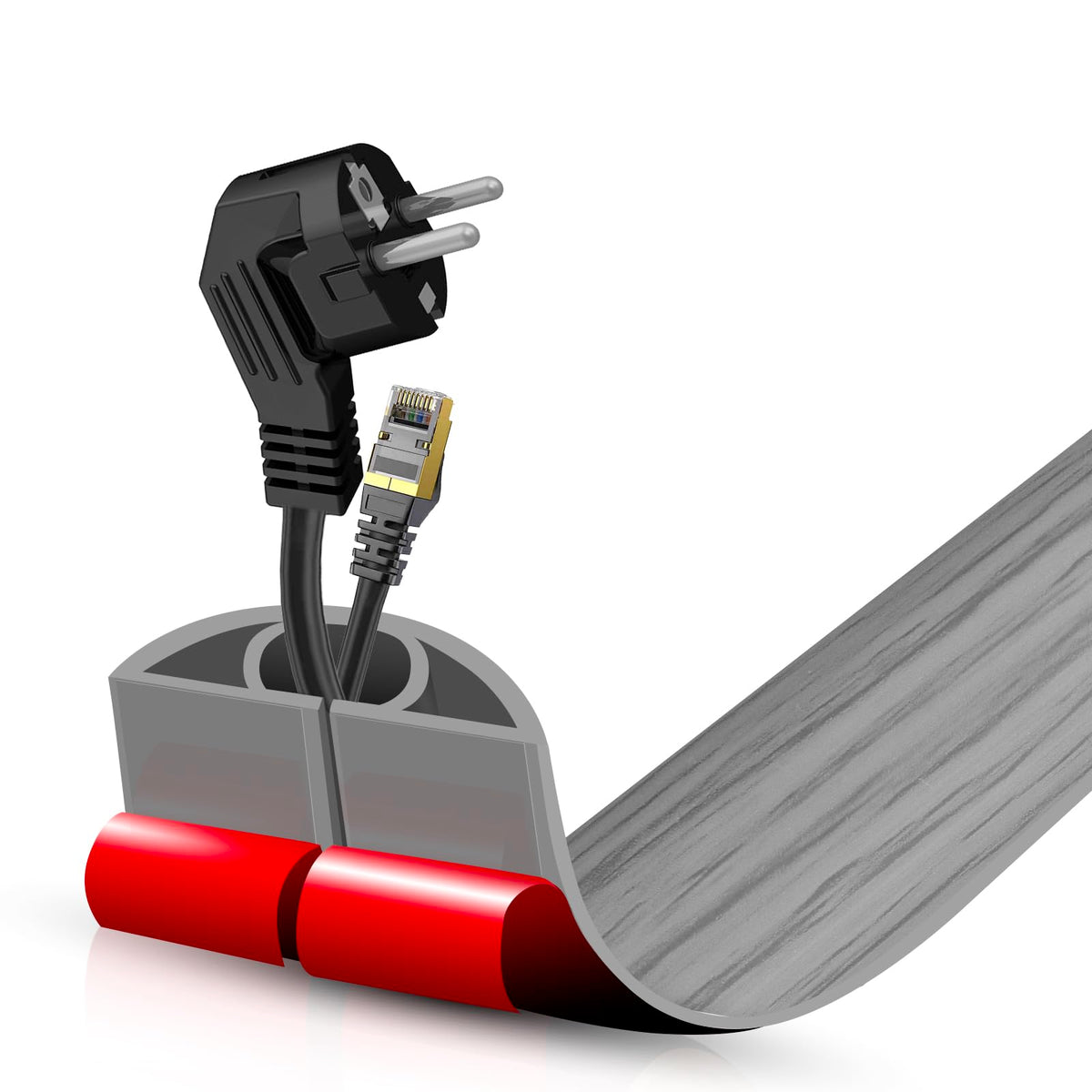DBHXXMB-HH floor cord cover self-adhesive 3.3ft protects cables and reduces trips.