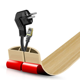 DBHXXMB-HH floor cord cover closeup shows durable PVC protecting wires