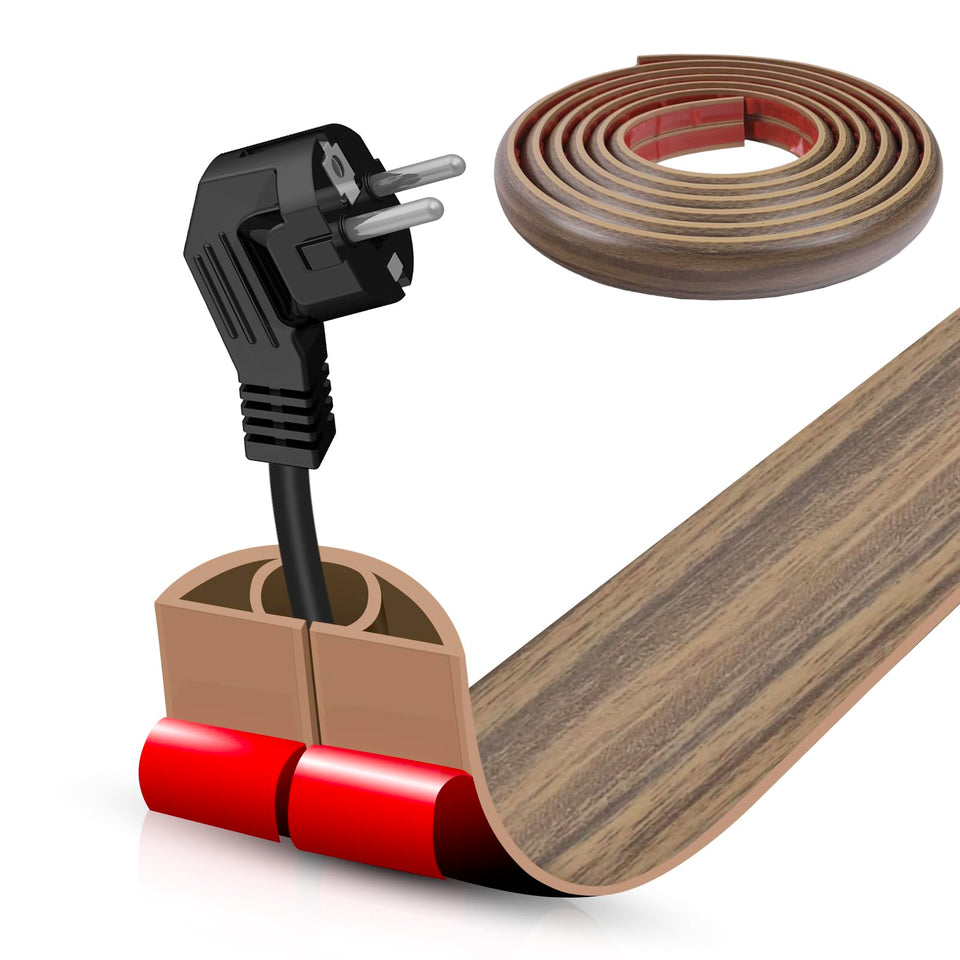 DBHXXMB-HH floor cord cover in woodsmokedbrown for simple 10 ft cable management