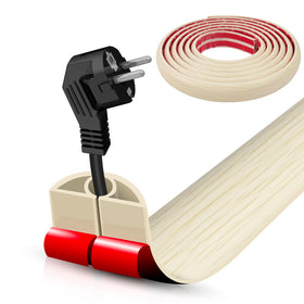 DBHXXMB-HH floor cord cover in yellow wood, 10ft length for tidy cables