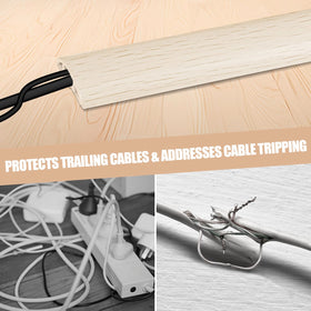 DBHXXMB-HH cord cover minimizes trip risk with its low-profile curved design.