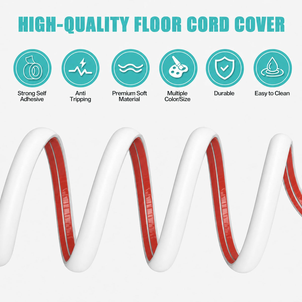 DBHXXMB-HH floor cord hider cable protection guards wires from crush and wear.