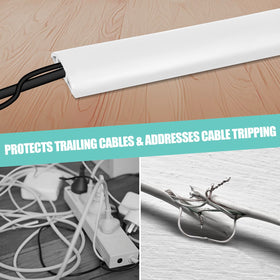 DBHXXMB-HH floor cord hider channel fits cables up to 0.27 inches.