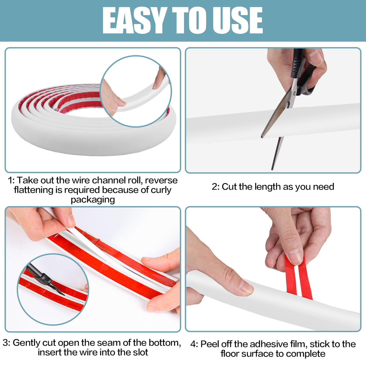 DBHXXMB-HH floor cord hider easy cleaning maintains neat appearance.
