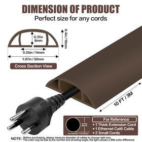 DBHXXMB-HH installed across office floor securing cords and improving safety