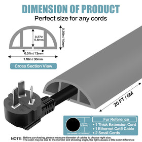 DBHXXMB-HH profile cross-section showing internal cavity protecting cables from wear