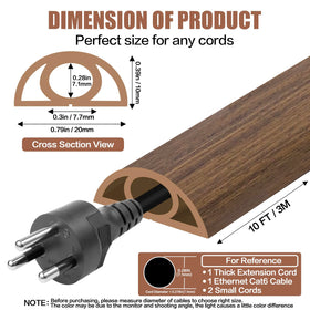 DBHXXMB-HH self-adhesive cord hider enables quick installation on smooth floors.