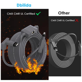 Dbilida 50ft cable coiled to show scale and flexible routing advantage
