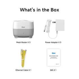 DBIT AX1500 3-pack box with three mesh nodes.