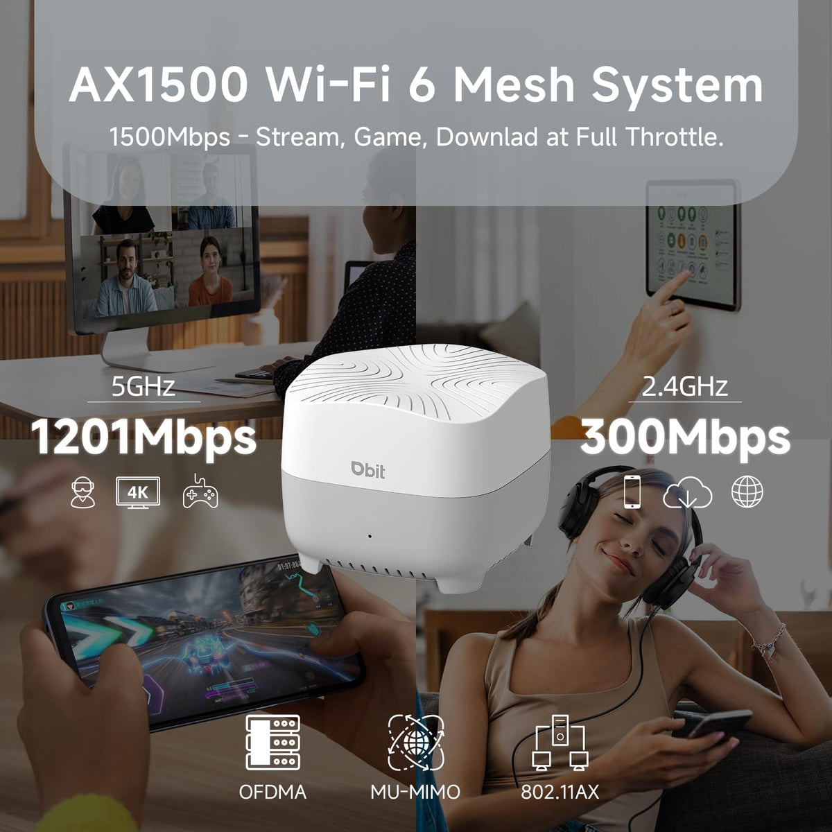 DBIT AX1500 app setup screen showing quick configuration.