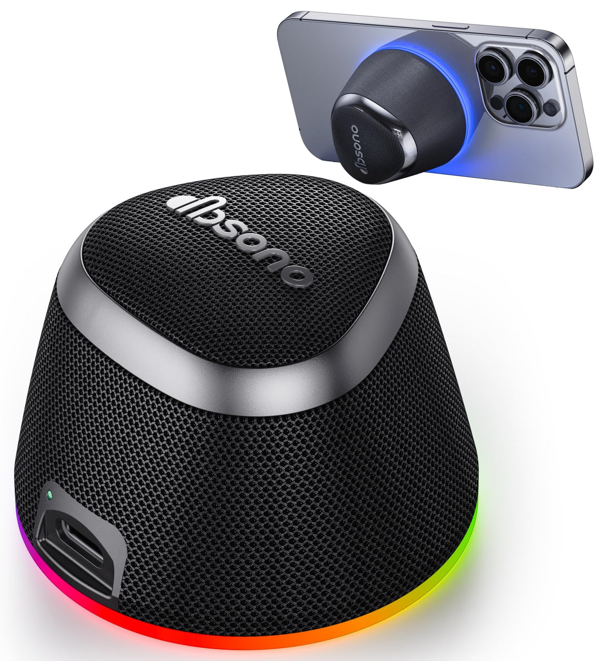 dbsono 2-in-1 magnetic speaker stand for hands-free viewing and music