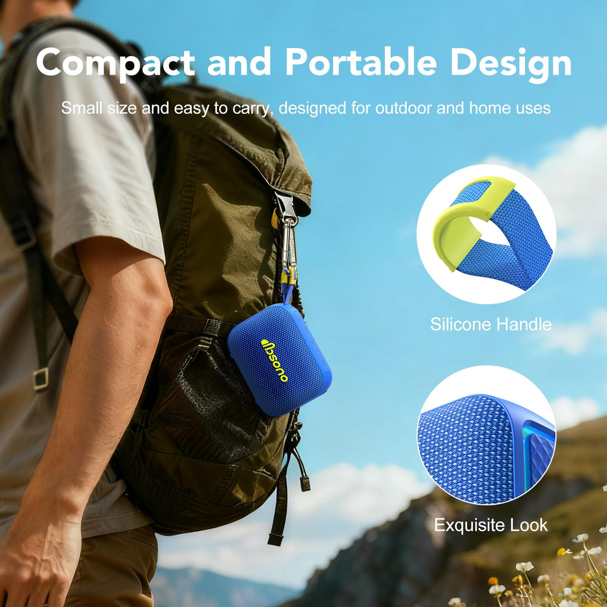 dbsono compact design fits in backpacks for easy carry