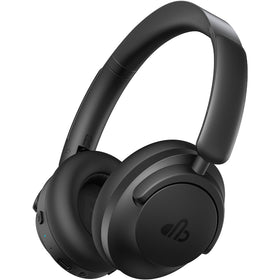 dbsono front view showing black headphones and controls, clear branding benefit