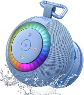 dbsono front view showing compact blue design and control buttons, clear user benefit