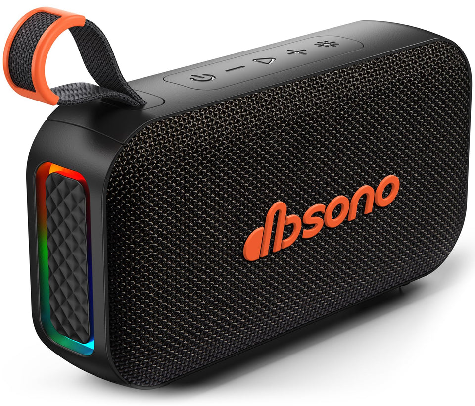dbsono front view showing speaker grille and powerful stereo presence