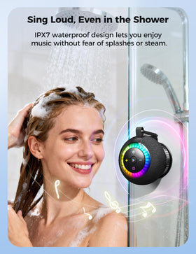 dbsono IPX7 waterproof design for shower and poolside use