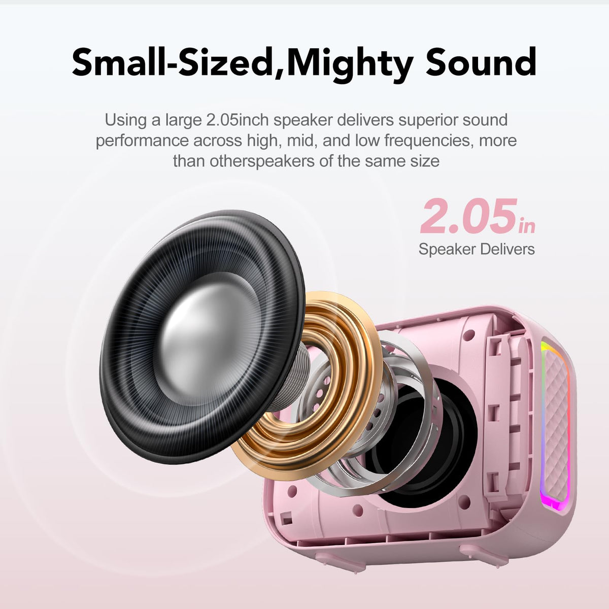 dbsono led light show small speaker, mood lighting for outdoor gatherings