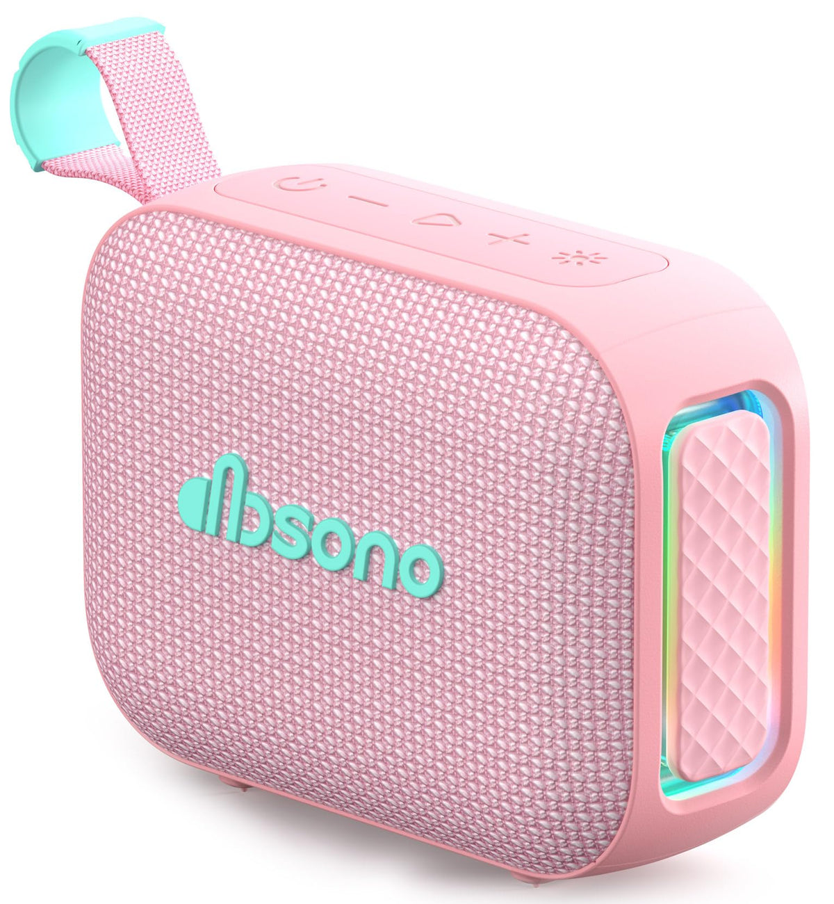 dbsono portable bluetooth speaker pink, ideal for on‑the‑go music at the beach
