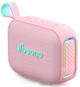 dbsono portable bluetooth speaker pink, ideal for on‑the‑go music at the beach