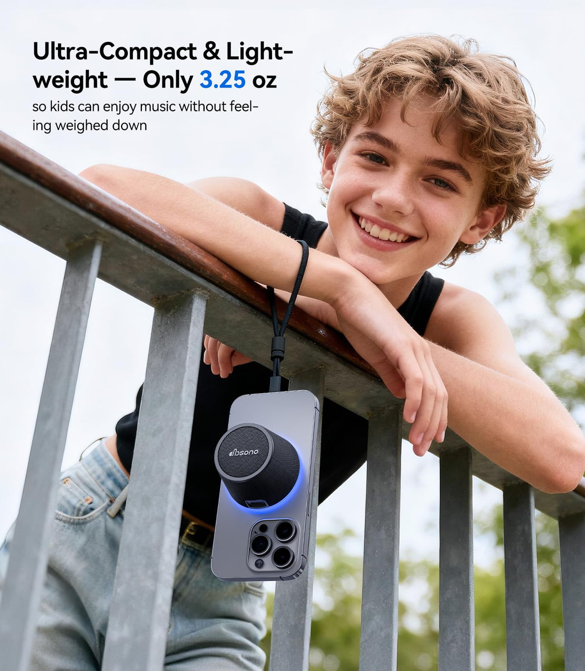 dbsono in-use portable speaker for study and music