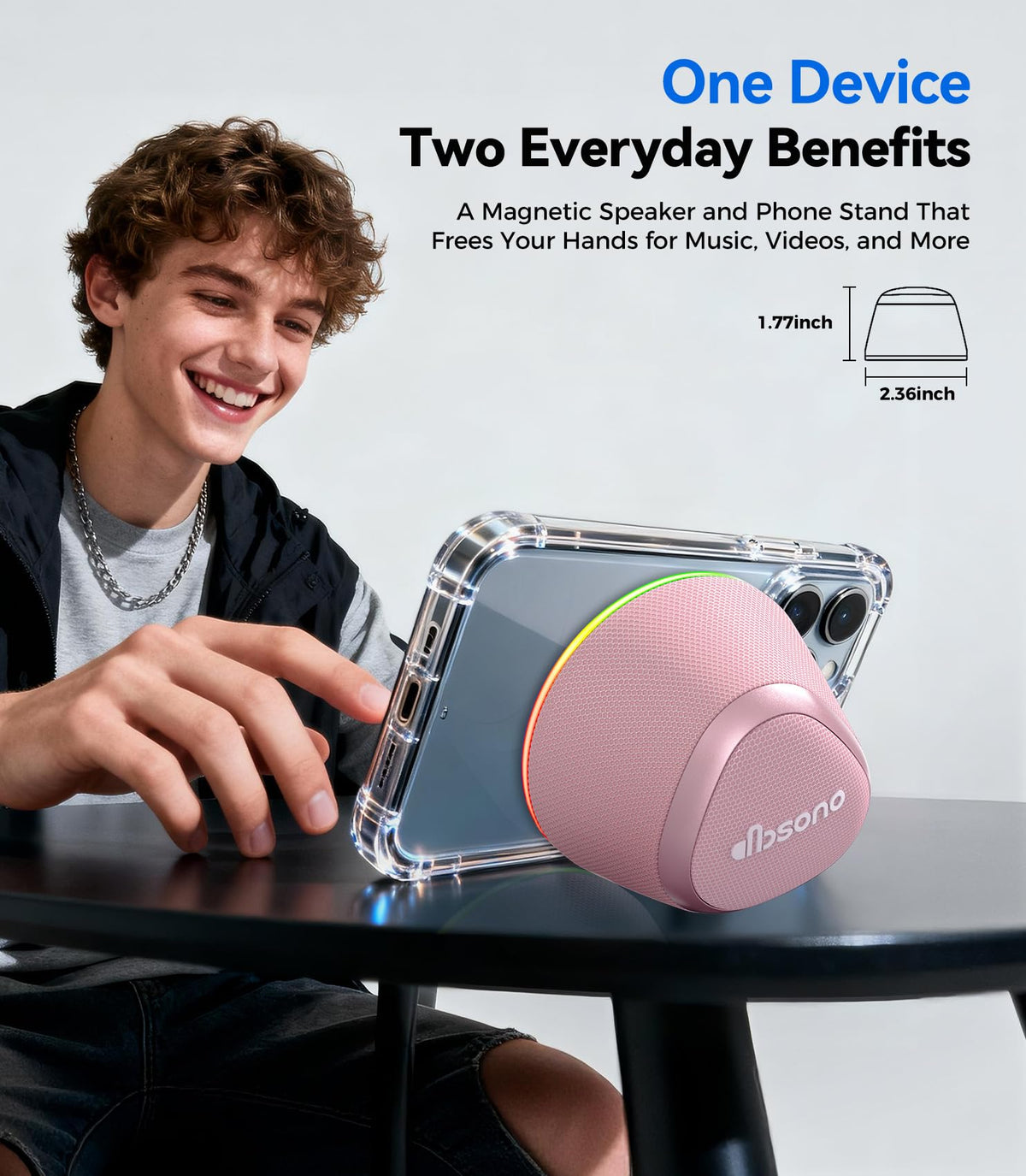 dbsono rose pink 9-light modes add ambient color to any setup