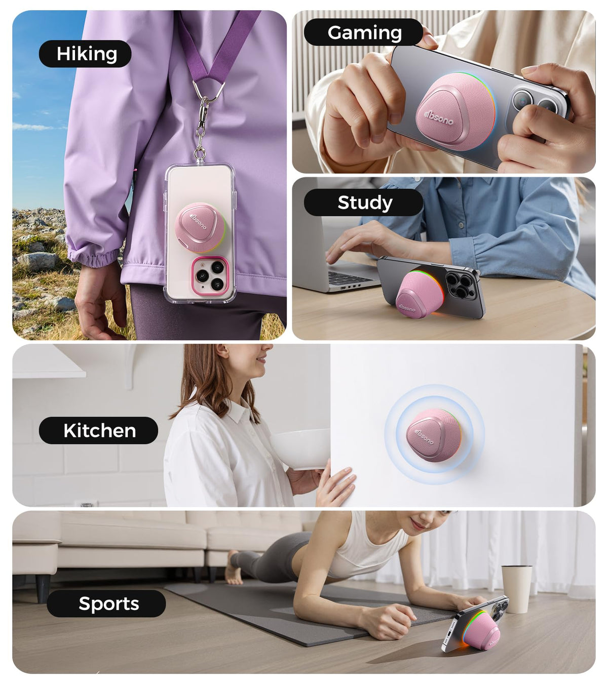 dbsono rose pink beach or poolside speaker for sunny days