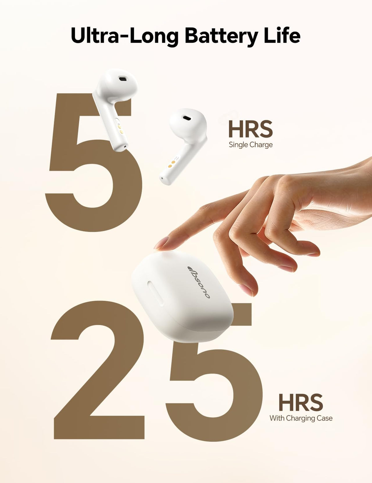 dbsono Soundpods 25-hour playtime with compact charging case