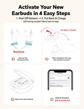 dbsono Soundpods instant pairing with Bluetooth 5.3 tech