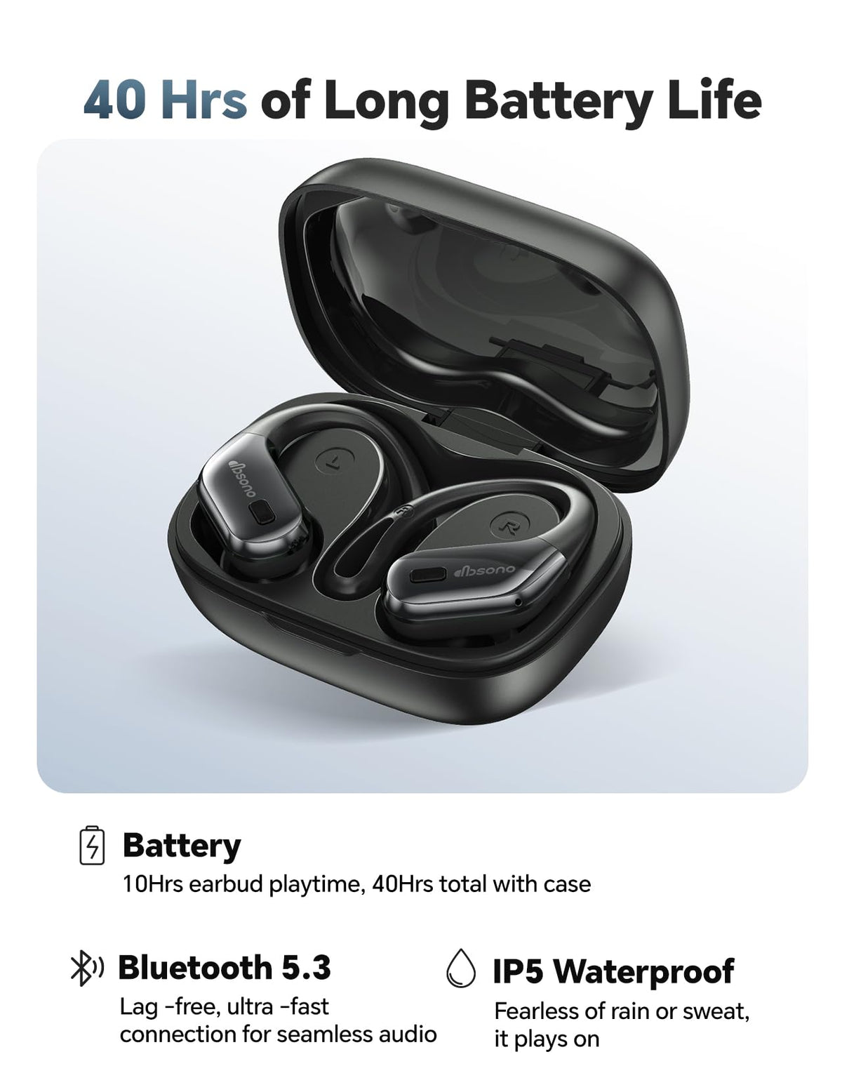 dbsono T804 ear hooks provide secure fit during high-intensity cycling