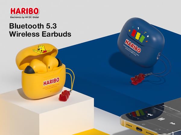 DCHK Haribo open charging case with earbuds highlighting easy access and pocketability
