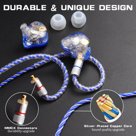 DCMEKA 4N silver-plated cable texture showing flexibility and tangle resistance