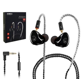 DCMEKA A09 dual-driver earphones offer balanced sound and detail.