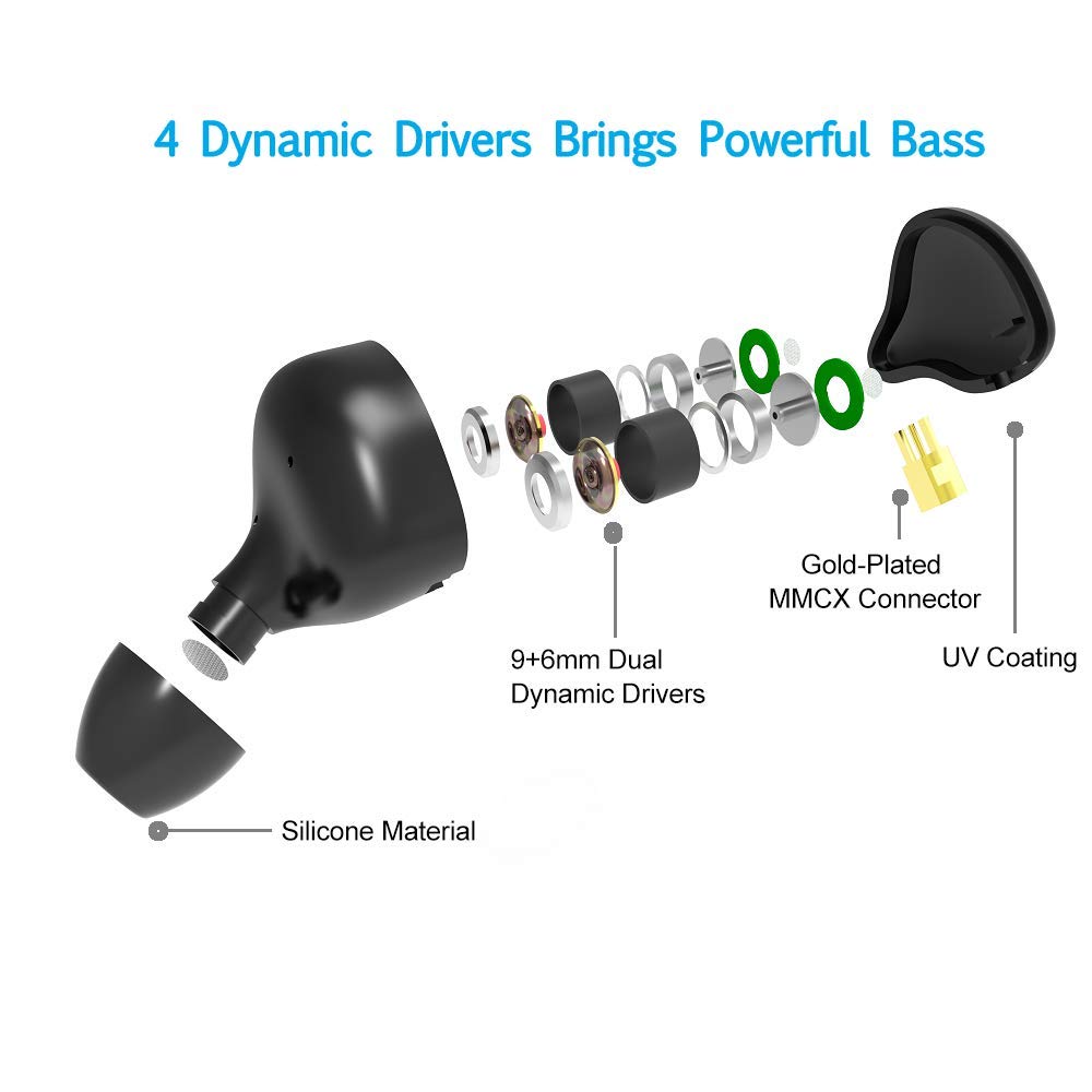 DCMEKA A09 ear tips with multiple sizes offer a custom fit