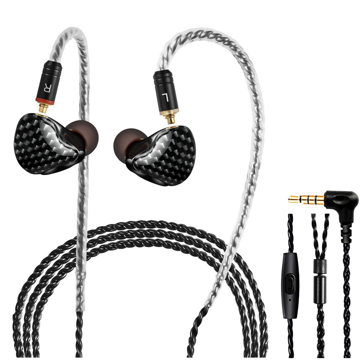 DCMEKA A09 front view shows carbon fiber shells and premium finish for pro looks