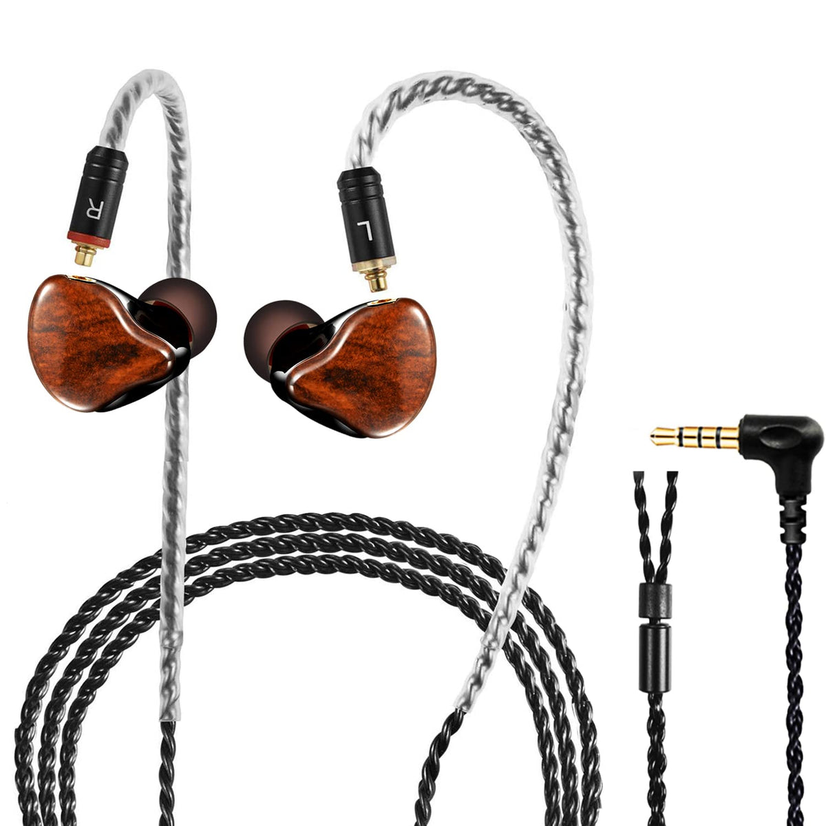 DCMEKA Amakute A09 wood-grain IEMs with balanced sound for daily listening
