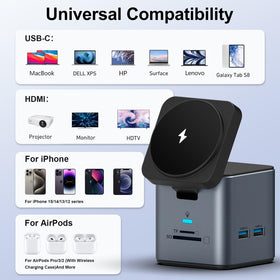 DCV dock MagSafe stand supports magnetic charging at your desk.