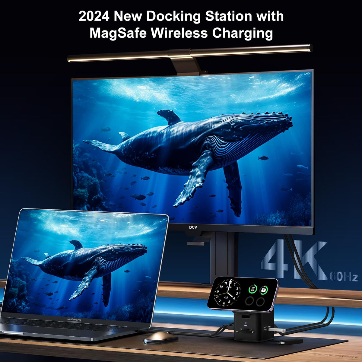DCV 9-in-1 hub with USB 3.0 ports for fast data transfers
