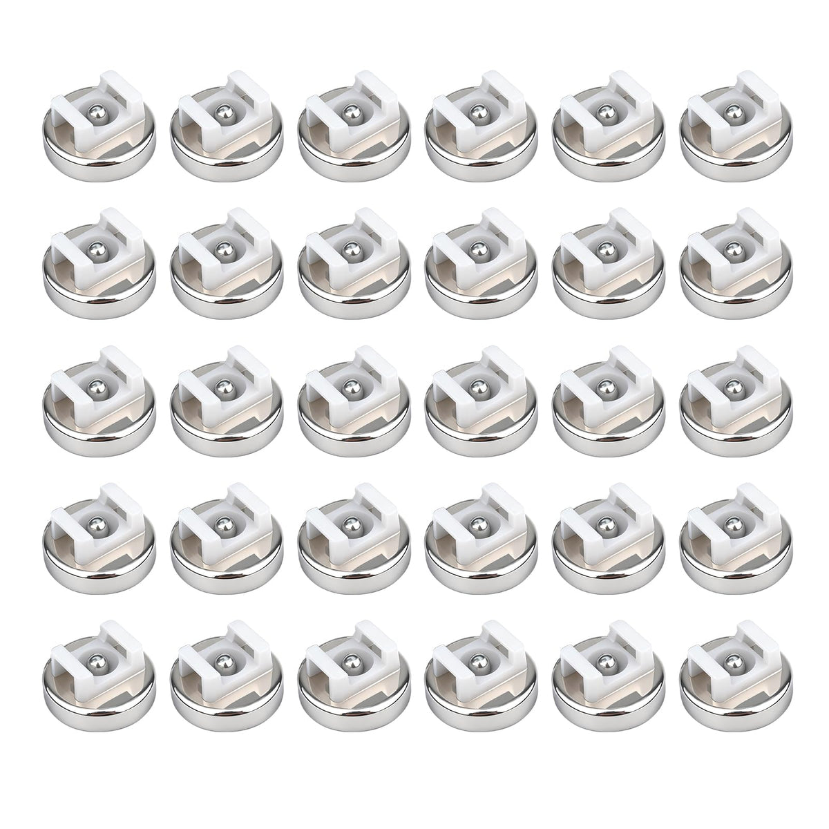 DCVBNY magnetic cable base attached to metal surface organizing office cables securely.