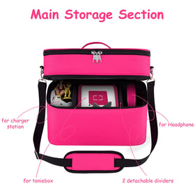 DDgro Tonies storage bag large rosy detachable dividers in action