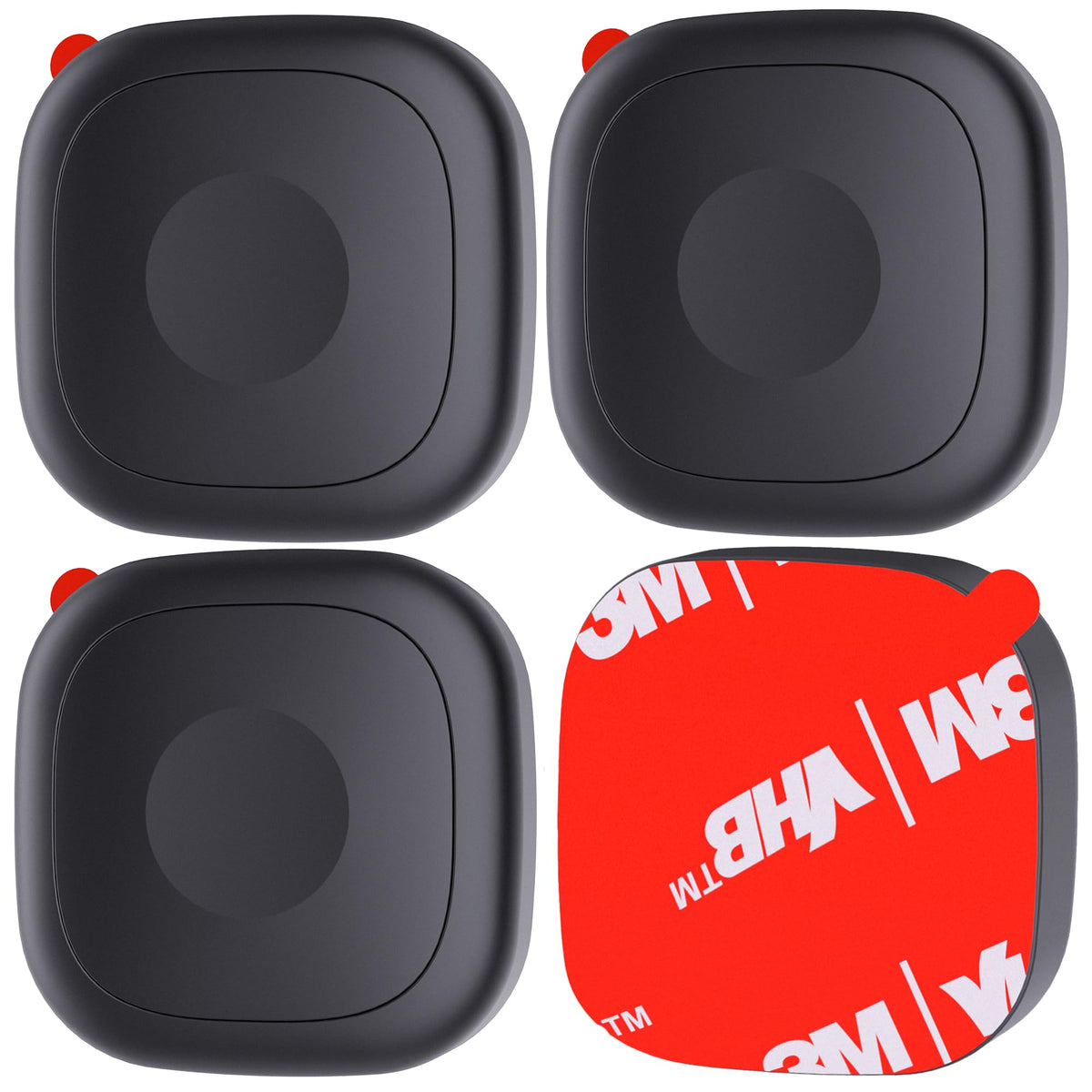 DDJ 4-pack adhesive mount for Life360 Tile Mate case keeping valuables secure and easy to locate