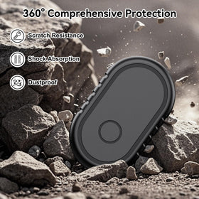 DDJ SmartTag 2 next to a coin for scale showing compact protective size