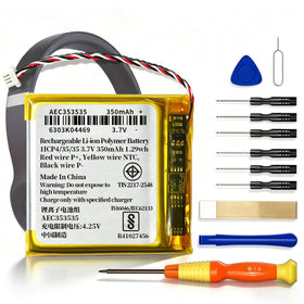 DDONG AEC353535 front packaging showing battery and repair kit benefits