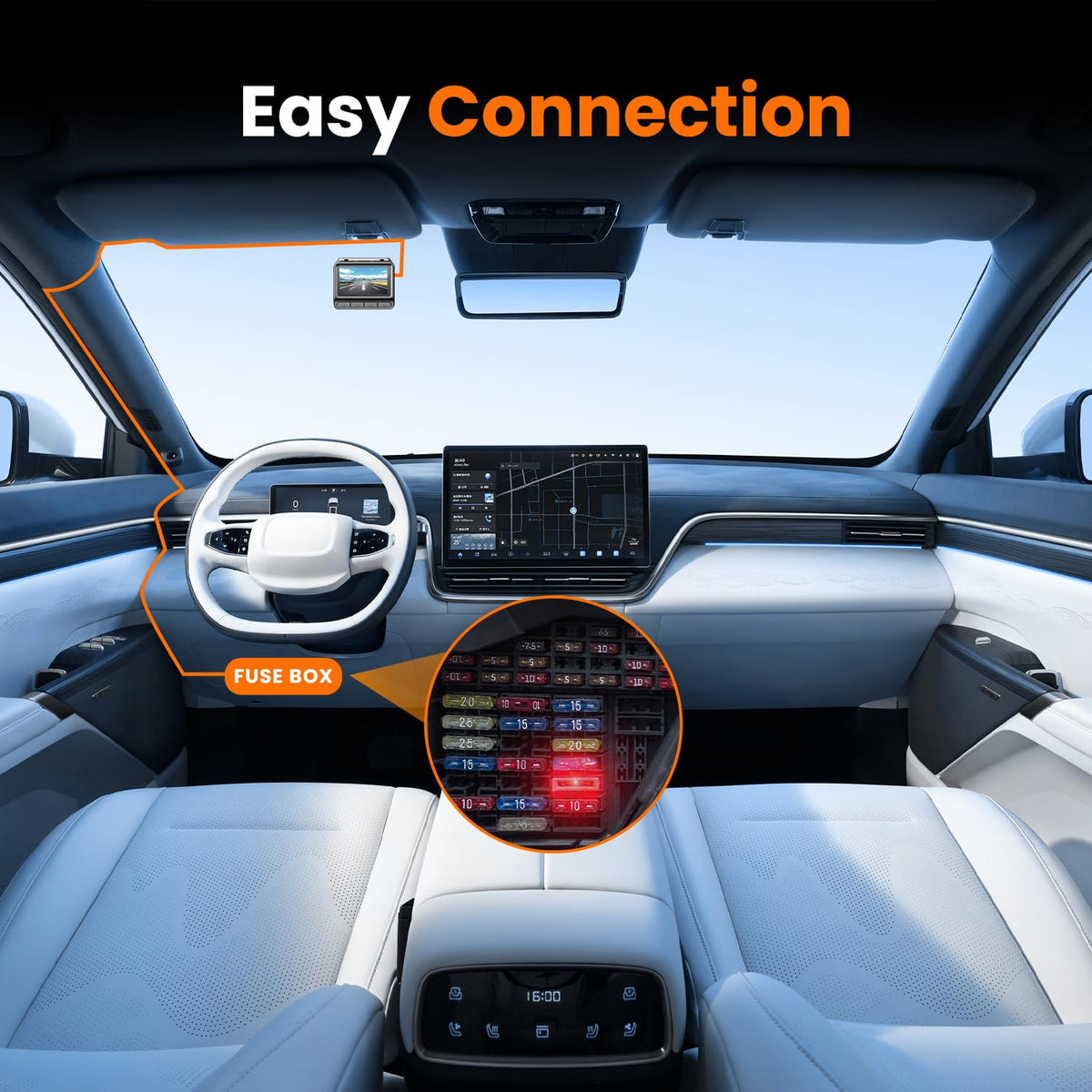 DDPAI dash cam hardwire kit build quality close-up emphasizes sturdy construction.