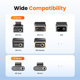 DDPAI dash cam hardwire kit compatibility chart shows supported models for simple setup.