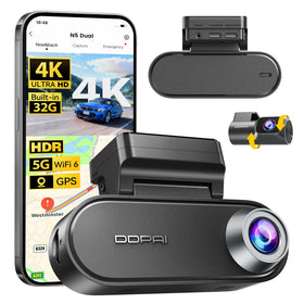 ddpai N5 Dual front unit showing compact design and clear 4K capture