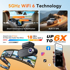 ddpai N5 Dual mounted on a car dashboard illustrating real-world placement and view