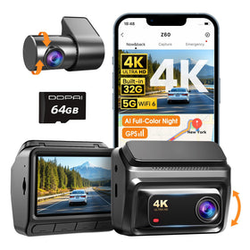 DDPAI Z60 front 4K road view shows clear daytime footage with license plate potential