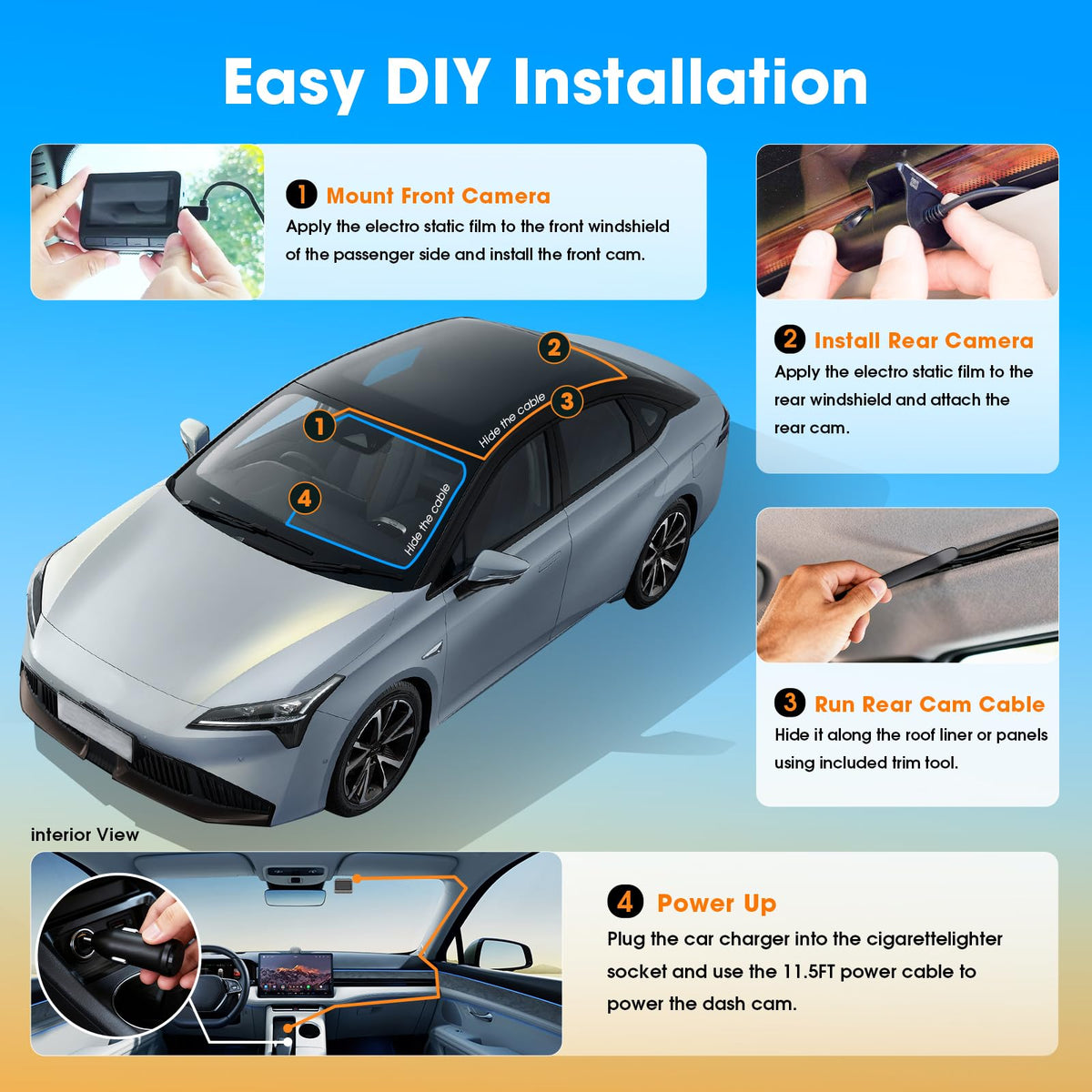 DDPAI Z60 parking mode supports extended surveillance with low energy use