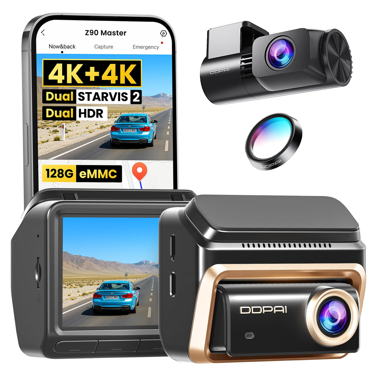 DDPAI Z90 Master front 4K camera captures high detail daytime footage
