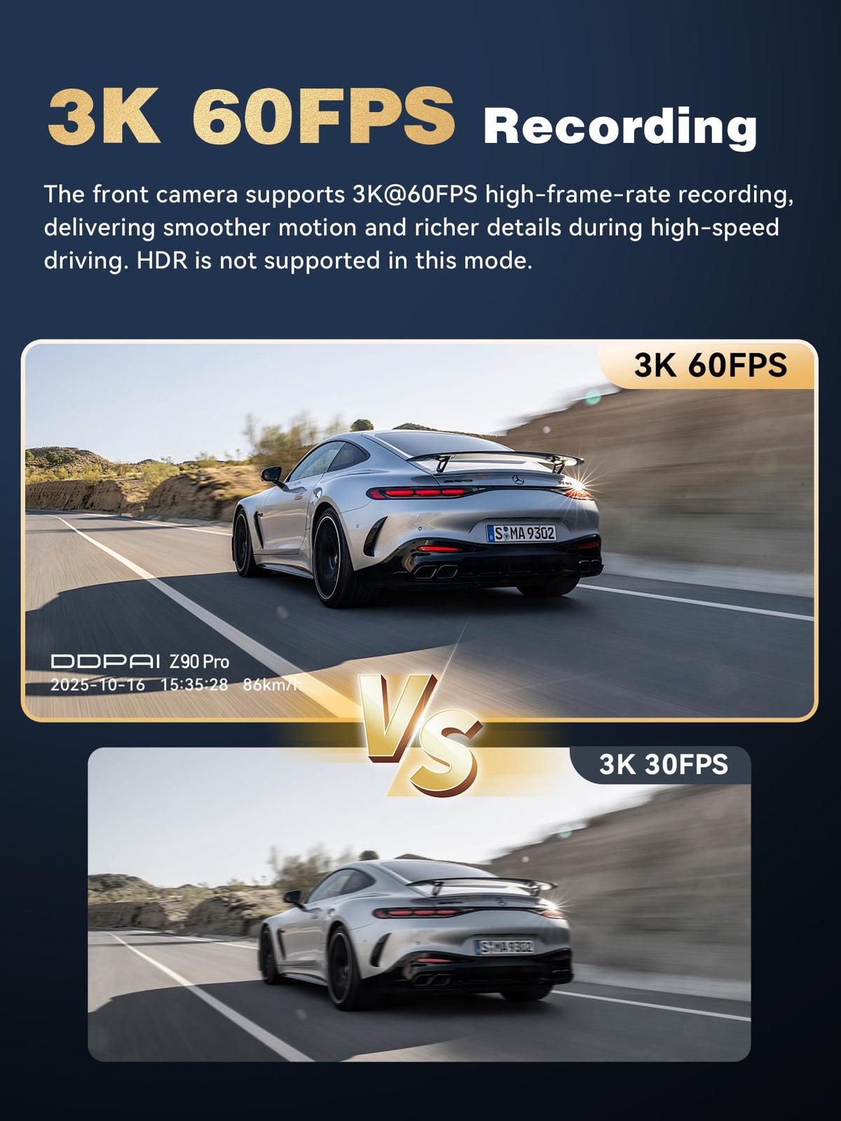 DDPAI Z90 Pro ADAS alerts support safer driving.